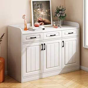 Meuble à chaussures avec tiroirs et portes, grande capacité de rangement pour entrée, usage domestique, type rectangulaire sur pied - Product Image 1