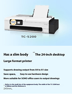 Imprimante traceur grand format continu TC-5200 A1 pour Canon, conception de bureau, plans d'ingénierie A2/A3/A4, dessins CAO, 24 pouces