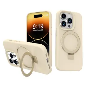 Stoßfeste weiche flüssige Silikon-Hülle für iPhone 14 Pro mit schützendem Metall-Kamera-Objektivhalter Handyhüllen