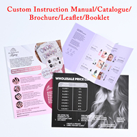 Double Face A5 A6 Luxe Laminage Brillant Taille Personnalisée Impression Papier de Conception Beauté Publicité Affiches Brochure Flyer