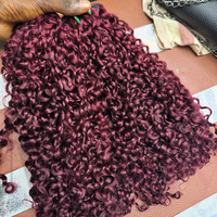 Extensiones de Cabello Humano Virgen Vietnamita Crudo de Doble Trama SDD Funmi, Rizado Pixie, Venta al por Mayor, Cutícula Alineada