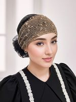 Chapeau-écharpe respirant en fibre acrylique pour femme, style couvre-cheveux blanc, printemps-été, nouveau style maman, couvre-tête pratique
