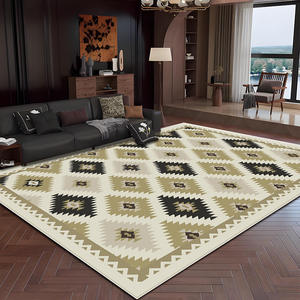 Alfombra Geométrica Original de Fábrica, Rectangular, Antideslizante, de Poliéster, Decoración para el Hogar, Dormitorio, Sala de Estar, Estilo Étnico - Product Image 5