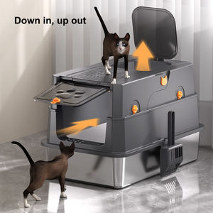 กระบะทรายแมวสแตนเลสแบบปิด ขนาดใหญ่พิเศษ ควบคุมกลิ่นได้ดีเยี่ยม สำหรับร้านขายสัตว์เลี้ยง <span class=keywords><strong>ราคา</strong></span>โรงงาน คุณภาพสูงสุด - Product Image 6