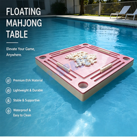Table de Mahjong flottante personnalisable cyan pour piscine, impression UV, en mousse, pour jeux de plage et de piscine