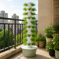 Tour de culture verticale de qualité commerciale à 10 étages - Système hydroponique pour 40 plantes avec réservoir durable de 30 L et pompe