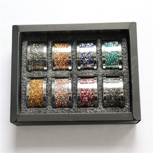 4pcs/Set Luxury Bling Sparkling Glitter Crushed <strong>Crystal</strong> Diamond Silver Gold Rhinestone Stainless Steel Glass Holder Napkin <strong>Ring</strong>