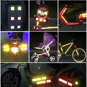 Autocollants réfléchissants de sécurité pour portières de voiture - Parfaitement compatibles avec les casques de <span class=keywords><strong>moto</strong></span> et de vélo - Product Image 3