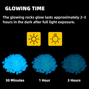 Pietre Luminose Multicolore di Alta Qualità, Ciottoli Fluorescenti per Pavimentazione Esterna, Parchi, Cortili, Paesaggistica, Durevoli - Product Image 2