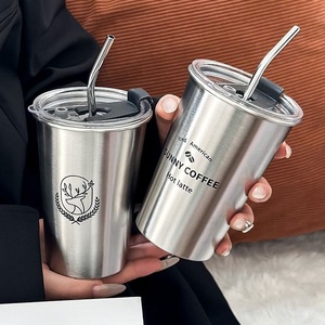 แก้วน้ำสแตนเลสเก็บอุณหภูมิ 12-24 ชั่วโมง พร้อมหลอด สำหรับเดินทางและใช้ในชีวิตประจำวัน - Product Image 1