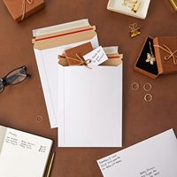 Enveloppes en carton rigides personnalisées pour l'envoi de photos, de documents et de colis professionnels, blanches, en gros