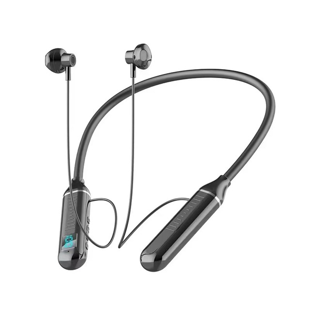 500 Mah Digital Display Wireless Headphones Blue Tooth 5.0 Neckband Earphones Magnetic Sports TWS Earbuds Headset Mic
