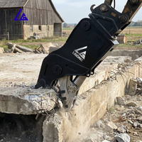 Concasseur de béton non rotatif pour excavatrice 5-30T, certifié CE, démolition routière, mâchoires en acier à haute teneur en manganèse, pointes remplaçables, garantie 18 mois