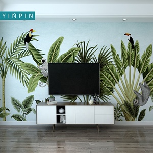 Sud-est asiatico foresta pluviale <span class=keywords><strong>tropicale</strong></span> disegni <span class=keywords><strong>carta</strong></span> da <span class=keywords><strong>parati</strong></span> personalizzata murale 3D per la decorazione domestica - Product Image 4