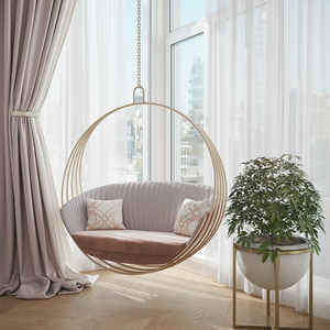 Mobilier de <span class=keywords><strong>jardin</strong></span> extérieur moderne et chaud <span class=keywords><strong>Chaise</strong></span> balançoire <span class=keywords><strong>Chaise</strong></span> <span class=keywords><strong>suspendue</strong></span> en métal en plastique en forme d'oeuf Balançoire de patio - Product Image 2