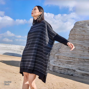 <span class=keywords><strong>Robe</strong></span> en tricot de luxe pour femmes, élégante, motif jacquard, manches longues, <span class=keywords><strong>robe</strong></span> chaude en mélange de <span class=keywords><strong>laine</strong></span>, <span class=keywords><strong>robe</strong></span> pull mi-<span class=keywords><strong>longue</strong></span> pour l'automne et l'hiver - Product Image 5