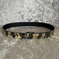 Ceinture Jiahao à motif de personnage manga, noire, nostalgique, pour homme, style punk Y2K, personnalisable