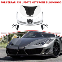 Pièces automobiles de qualité supérieure, demi-carbone, mise à niveau vers le style MSY, pare-chocs avant, capot moteur pour Ferrari 458