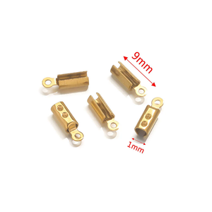 Nút bịt đầu dây da mạ vàng PVD 18K bằng thép không gỉ 1/2/3/4/5mm, phụ kiện làm vòng tay tự chế - Product Image 5