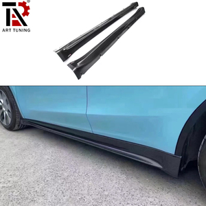 Cho Tesla mô hình y sợi carbon bên váy, ct phong cách ướt carbon bên bước Rocker Bảng điều chỉnh bao gồm - Product Image 1