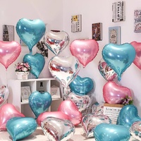 Grand ballon en aluminium en forme de cœur de 18 pouces pour Noël, anniversaire, Saint-Valentin, remise de diplôme, mariage, décoration de fête