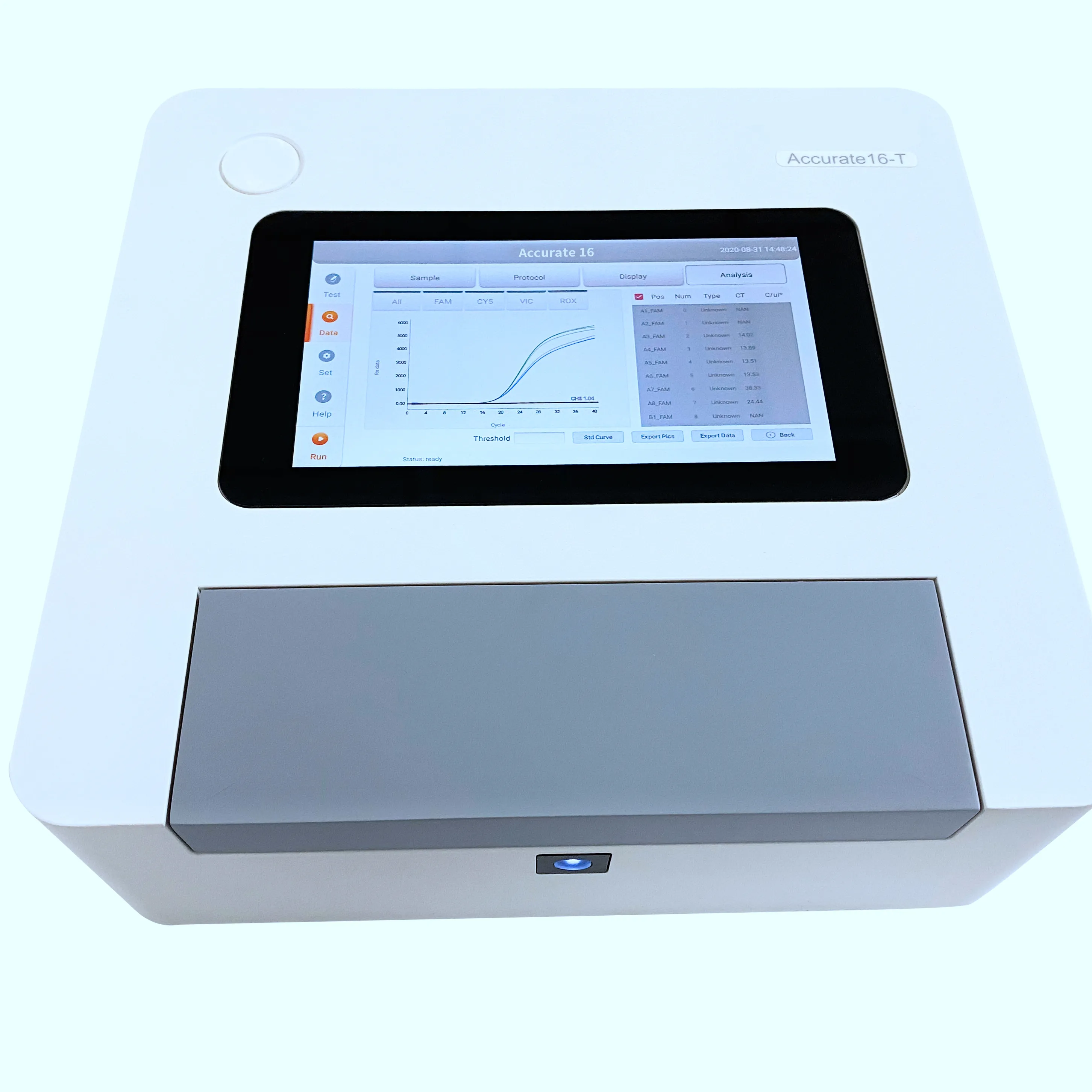 Accurate16 Portátil Máquina de PCR Quantitativa Em Tempo Real 16 Bem * 0.2ml Máquina de Teste de PCR com bom preço