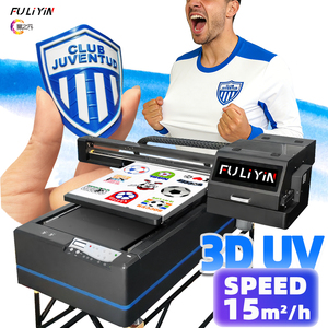 Imprimante UV à plat FULIYIN 9060 pour emblèmes 3D en TPU, haute précision, haute adhérence pour logos de marques et cadeaux promotionnels - Product Image 1