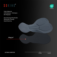 Coussinets de cyclisme 3D respirants, écologiques, à séchage rapide, en Spandex/Nylon de haute qualité, avec chamois sans couture, pour hommes adultes Sokind