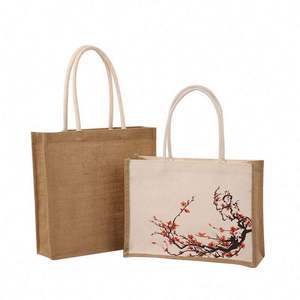 Sacs fourre-tout en jute durables en vrac |   Logo personnalisé imprimé pour les épiceries et les supermarchés |   Fournisseur de sacs de courses réutilisables - Product Image 6