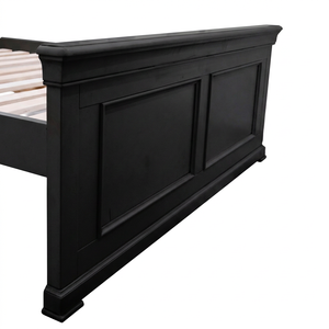 Cadre de lit durable en Radiata/MDF – Style classique intemporel avec un excellent soutien, disponible en noir et blanc et en différentes tailles - Product Image 3