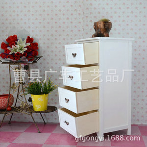 Mesitas de noche blancas de estilo europeo con cajones, mesita de noche con almacenamiento, muebles de dormitorio - Product Image 2