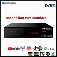 Receptor de TV Digital DVB-T2 Full HD para Indonesia, Procesador de Doble Núcleo, Compatible con Alerta de Tsunamis, Duplicación de Pantalla, Control Remoto