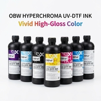 Tinta Cetak UV Direct-to-Film OBW 1000ml Warna Cerah Tinta UV DTF untuk Epson I3200U1, T3200, XP600, TX800