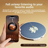 Nouveau Haut-parleur d'oreiller sans fil à piles pour la maison, le dortoir, la musique, le bruit blanc pour le sommeil, mini compact, sortie 5W, avec minuterie et lecteur de carte