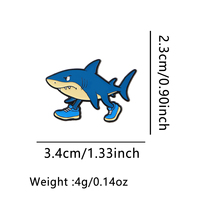 Broche en émail Requin Amusant, Épingles de revers, Badges pour Sac à dos, Vêtements, Accessoires de mode, Bijoux, Cadeaux pour amis
