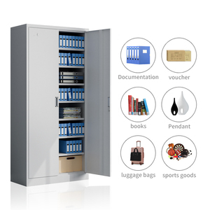 Tủ hồ sơ kim loại Bốn cửa có thể tùy chỉnh với cửa kính trong tủ kim loại văn phòng - Product Image 4