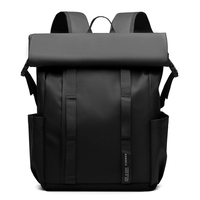 Mochila para Portátil con Cierre Enrollable, Resistente al Agua, Correa Ajustable, Mochila para Computadora Unisex, para Viajes de Negocios