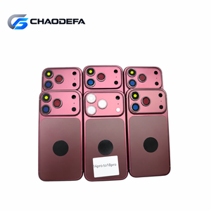 ชุดอัพเกรดเคส DIY สำหรับ 18 Pro Max พร้อมกระจกหลังแบบเปลี่ยนได้ โครงโลหะ ดีไซน์แบบแท่ง ประกอบครบชุด อะไหล่ขนาดเล็ก - Product Image 4