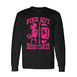 T-shirt à manches longues avec motif de football rose pour la sensibilisation au cancer du sein - Product Image 2