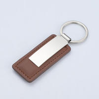 Mini Carpeta de llaves de coche personalizada barata de alta calidad, logotipo personalizado de cuero PU, colgante de Metal, llavero de coche