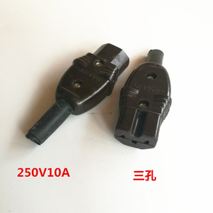 ปลั๊กไฟ 3 รู 250V 10A พลาสติก สำหรับใช้ในบ้าน - Product Image 1