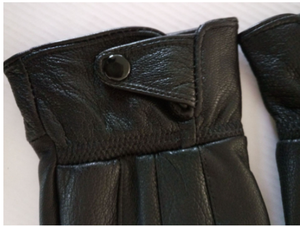 Guantes de invierno para montar a caballo, guantes de cuero de cordero para juegos - Product Image 3