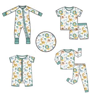 All'ingrosso pagliaccetto personalizzato in viscosa di bambù 95% personalizzato per i <span class=keywords><strong>neonati</strong></span> grazioso maglione pigiama pigiama abbigliamento per bambini Set con cerniera - Product Image 2