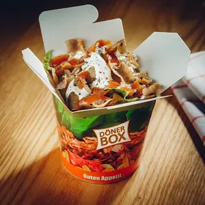 Customer Printed Disposable Paper Noodle Box Doner Box Printing Kebab Box