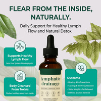 Tetes Cairan Pendukung Limfatik Tradisional OEM Echinacea Cleavers Dandelion Burdock untuk Kesehatan Imun Dewasa dan Keseimbangan Cairan Tubuh