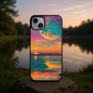 Coque de téléphone personnalisée avec paysage naturel pour iPhone 15 13 Pro Max Plus avec protection d'objectif, design vierge pour sublimation - Product Image 2