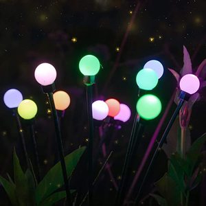 Decoración de jardín Luces de tierra Firefly Mini bolas Luces de jardín solares Impermeable Energía <span class=keywords><strong>solar</strong></span> Respetuoso con el medio ambiente 6/8/10 <span class=keywords><strong>Luz</strong></span> <span class=keywords><strong>solar</strong></span> led - Product Image 5