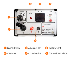 6200w 6KW Time Display 6.2kW 7.5KVA Three Phase <b>Generator</b> 400V Open Frame 10h Runtime Start 6900S-3 Complete <b>Generator</b> Se - Product Image 5