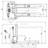 Chariot élévateur autoporteur à batterie lithium 1 tonne, chariot élévateur électrique portable, hauteur de levage 1500 mm