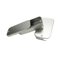Petite boîte coulissante personnalisée en fer blanc pour baume à lèvres boîte d'emballage en métal à la menthe avec couvercle coulissant